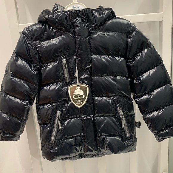 Deux par deux winter jacket black shiny size 4 - Picture 1 of 4